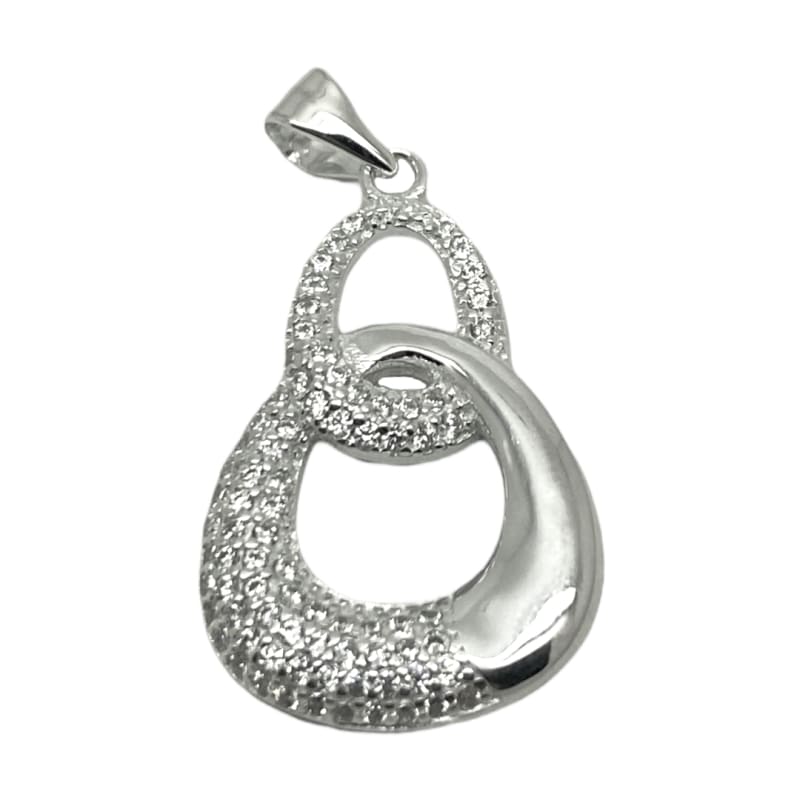 Dije Triángulos ovalados con piedras Murano Plata Italiana 925 - Metalli - Default Title - Perfumisimo